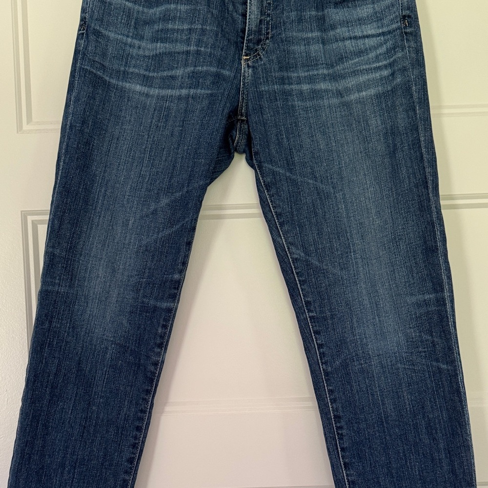 Ag Adriano Goldschmied The Stilt Crop Dark Blue Cropped Ankle Jeans - Picture 3 of 9